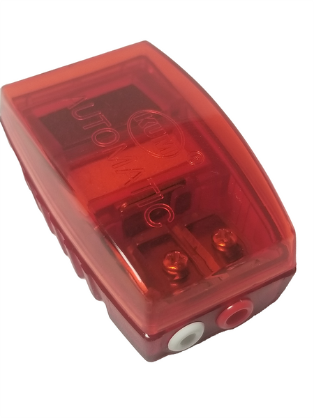 Front view of closed sharpener